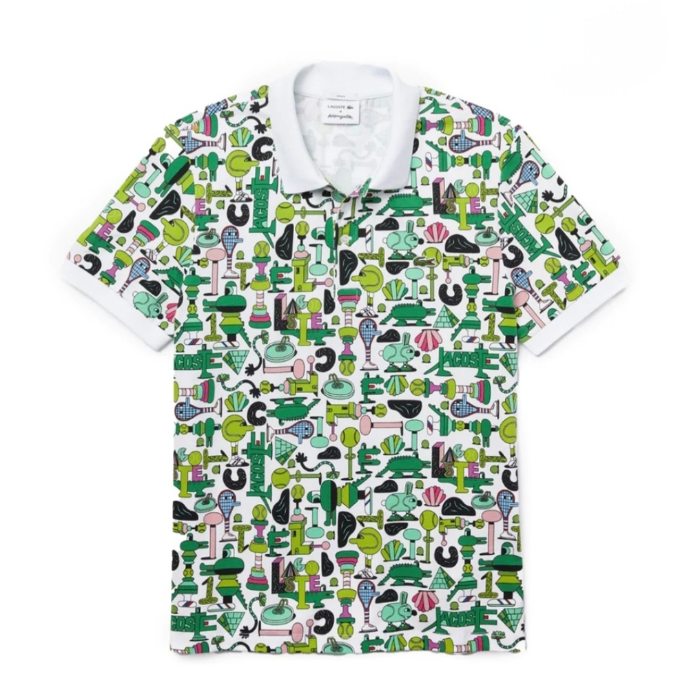 UNISEX LACOSTE X JEREMYVILLE PRINT POLO SHIRT | XS